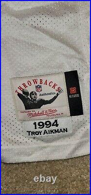 100% Authentic 1994 Troy Aikman Dallas Cowboys Mitchell Ness Jersey 52 2XL