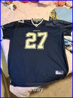 100% Authentic Eddie George #27 Dallas Cowboys NFL Jersey Blue Size 58