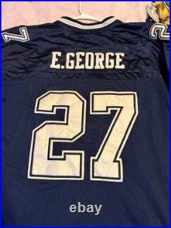 100% Authentic Eddie George #27 Dallas Cowboys NFL Jersey Blue Size 58