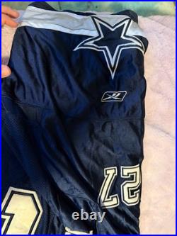 100% Authentic Eddie George #27 Dallas Cowboys NFL Jersey Blue Size 58