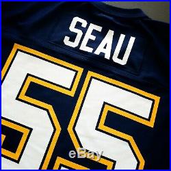 100% Authentic Junior Seau Mitchell & Ness 94 Chargers NFL Jersey Size 40 M Mens