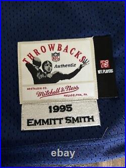 100% Authentic MITCHELL & NESS 1995 Dallas Cowboys Emmitt Smith JERSEY Sz 40 M