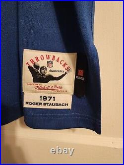 100% Authentic Mitchell & Ness 1971 Roger Staubach Dallas Cowboys Jersey Sz 44 L