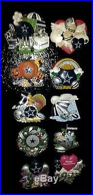 10 rare Dallas Cowboys holiday magnets ornaments Christmas New Years Easter