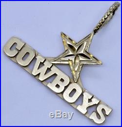 14K Yellow Gold Michael Anthony MA Dallas Cowboys Pendant 1x1-1/4 (LP3041469)