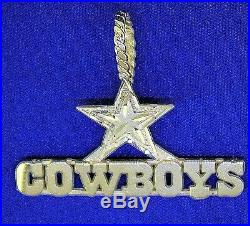 14 k Yellow Gold Michael Anthony MA Dallas Cowboys Pendant 1-1/16x1-1/4