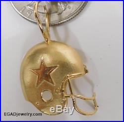 14kt Yellow Gold NFL Dallas Cowboys Helmet Pendant By Michael Anthony