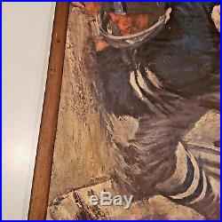 1960's Dave Boss NFL Football Dallas Cowboys Painting on Wood Vintage