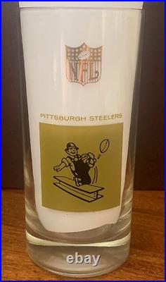 1960s NFL Drinking Glasses Set of 5 (Cowboys Steelers Redskins Eagles) RARE