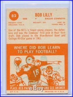1963 Topps #82 Bob Lilly Rookie Card Rc Sp, Dallas Cowboys, Hof, 080318 (a)