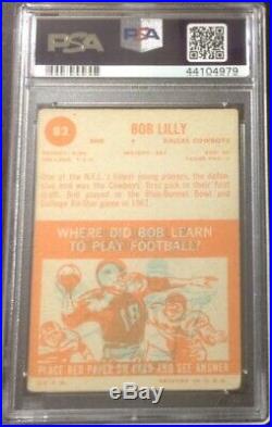 1963 Topps Bob Lilly HOF 80 inscription rookie signed PSA/DNA Dallas Cowboys