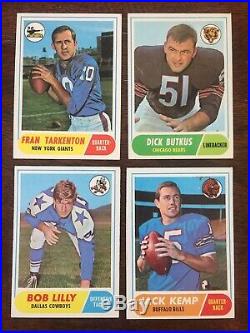 1968 TOPPS FOOTBALL 96% PARTIAL NEAR COMPLETE SET 211/219 EX+ missing 8 cards