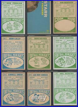 1968 Topps Football DALLAS COWBOYS set of 9 plus poster. Meredith Hayes Morton
