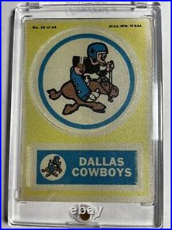 1968 Topps Test Team Cloth Patch Dallas Cowboys VERY RARE