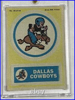 1968 Topps Test Team Cloth Patch Dallas Cowboys VERY RARE