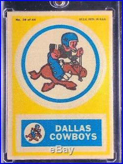 1968 Topps Test Team Patch Dallas Cowboys VERY RARE