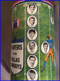 1971 Dallas Cowboys roster RARE waste basket, Cheinco, A MUST FOR COLLECTORS