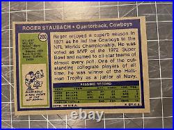 1972 Topps #200 Roger Staubach Dallas Cowboys Rookie Football Card Ex/mt