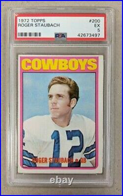 1972 Topps #200 Roger Staubach Rc Psa 5 Ex Rookie Card