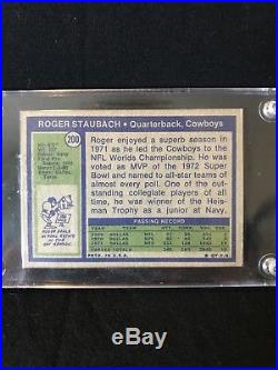 1972 Topps Roger Staubach ROOKIE RC Dallas Cowboys #200 VG Great Centering HOF