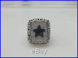 1977 Dallas Cowboys Super Bowl Staff Championship Diamond Ring Silver Sapphire