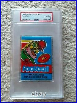 1978 1979 1980 Topps Football Wax Pack Lot PSA graded sealed unopened 3 packs NM