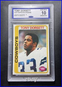 1978 Topps #315 Tony Dorsett CCG 10 Gem Mint Cowboys RC Sharp Subs 9.5,10,10,10