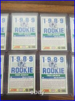1989 Score TROY AIKMAN Rookie Card LOT of 10! RC Dallas Cowboys HOF INVEST