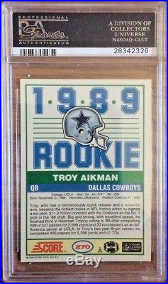 1989 Score Troy Aikman Rookie Card #270 PSA 10
