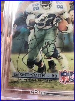 1992 Pro Set Embossed autograph Emmitt Smith card 429/1000 FACTORY AUTO BGS 9