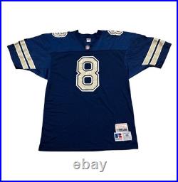 1992 Russell Athletic Dallas Cowboys Troy Aikman #8 Authentic NFL Jersey Mens 48