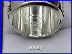 1993 Dallas Cowboys Super Bowl Xxvii. 925 Silver & Blue Sapphire Balfour Ring Le