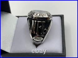 1993 Dallas Cowboys Super Bowl Xxvii. 925 Silver & Blue Sapphire Balfour Ring Le