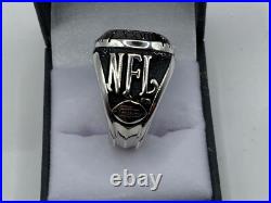 1993 Dallas Cowboys Super Bowl Xxvii. 925 Silver & Blue Sapphire Balfour Ring Le
