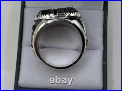 1993 Dallas Cowboys Super Bowl Xxvii. 925 Silver & Blue Sapphire Balfour Ring Le