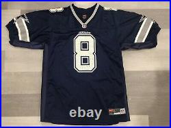 1998 Authentic Nike Troy Aikman Dallas Cowboys Blue NFL Football Jersey 52