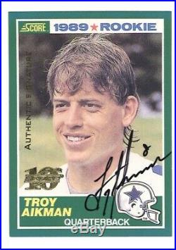 1999 Score 10th Anniversary Auto Troy Aikman 0052/1989 RC First 150 Signed