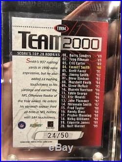 2000 Score Team EMMITT SMITH RC AUTO /50 Rookie Reprints Autograph SSP SP Dallas