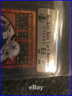 2002 Topps Emmitt Smith Auto Ring Of Honor Very Nice Autograph