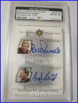 2004 Ud Ultimate Bill Parcells Andy Reid Gold Dual Auto #'d 15/25 Five Star 10