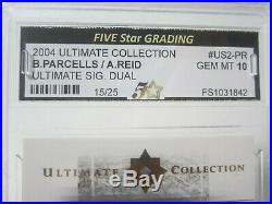 2004 Ud Ultimate Bill Parcells Andy Reid Gold Dual Auto #'d 15/25 Five Star 10