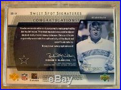 2004 Upper Deck Sweet Spot Dallas Cowboys Coach Jimmy Johnson Autograph Card HOF