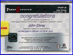 2006 Topps Paradigm John Elway Auto Game-used #7/99 Denver Broncos Sharp