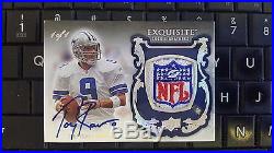 2008 Exquisite Tony Romo Logo Signatures NFL Shield 1/1 Auto Cowboys