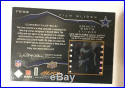2009 Upper Deck UD Black Film Slides Emmitt Smith Auto Dallas Cowboys #d /22