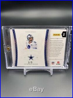2011 National Treasures Tony Romo /5 Game Used Patch Auto Colossal SSP Cowboys