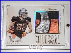 2015 National Treasures Jason Witten Cowboys Colossal LOGO Patch Card #3/7
