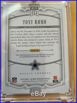 2015 Panini National Treasures Tony Romo GAME USED Material Signatures True 1/1