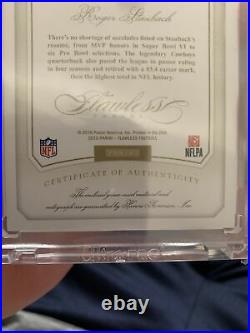 2015 Roger Staubach Flawless 3 Color Patch Auto /20 Dallas Cowboys Game Used