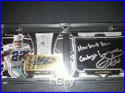 2015 Topps Emmitt Smith Dual Autograph Book How Bout Them Cowboys Very Nice